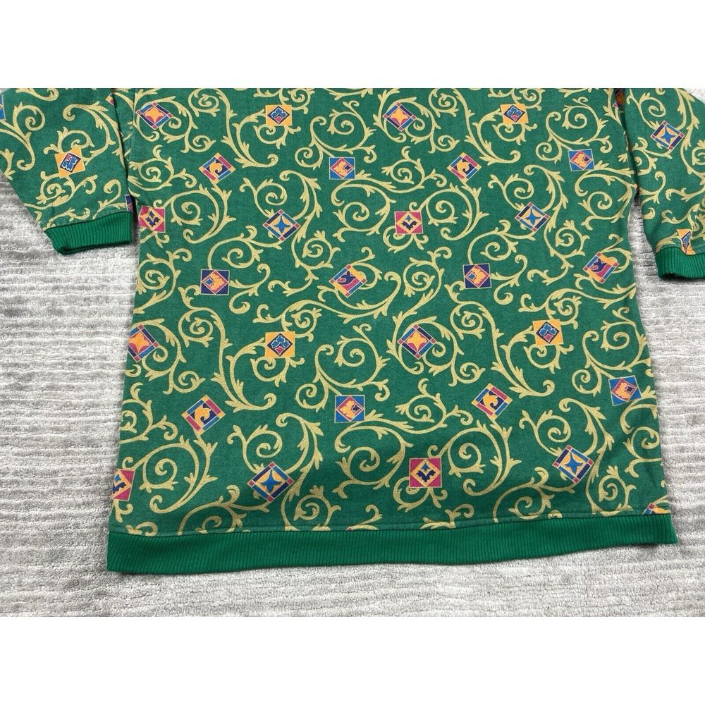 Vintage Dandelion Sweater Womens Small Green Grandmacore‎ Longsleeve Casual - Picture 10 of 13